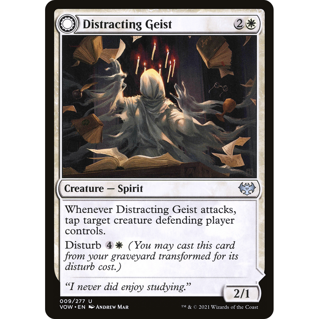 Distracting Geist (VOW-009) - Innistrad: Crimson Vow: (Double Faced Transform)