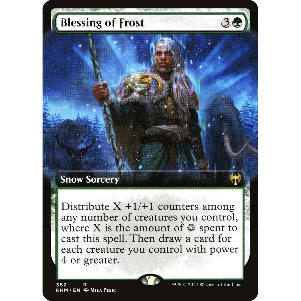 Blessing of Frost (Extended Art) (KHM-362) - Kaldheim: (Extended Art, snow)