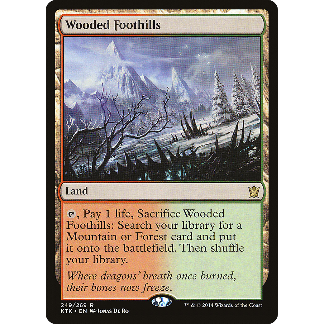 Wooded Foothills (KTK-249) - Khans of Tarkir Foil