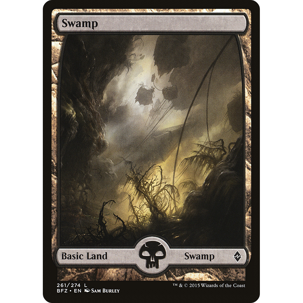 Swamp (261) - Full Art (BFZ-261) - Battle for Zendikar Foil