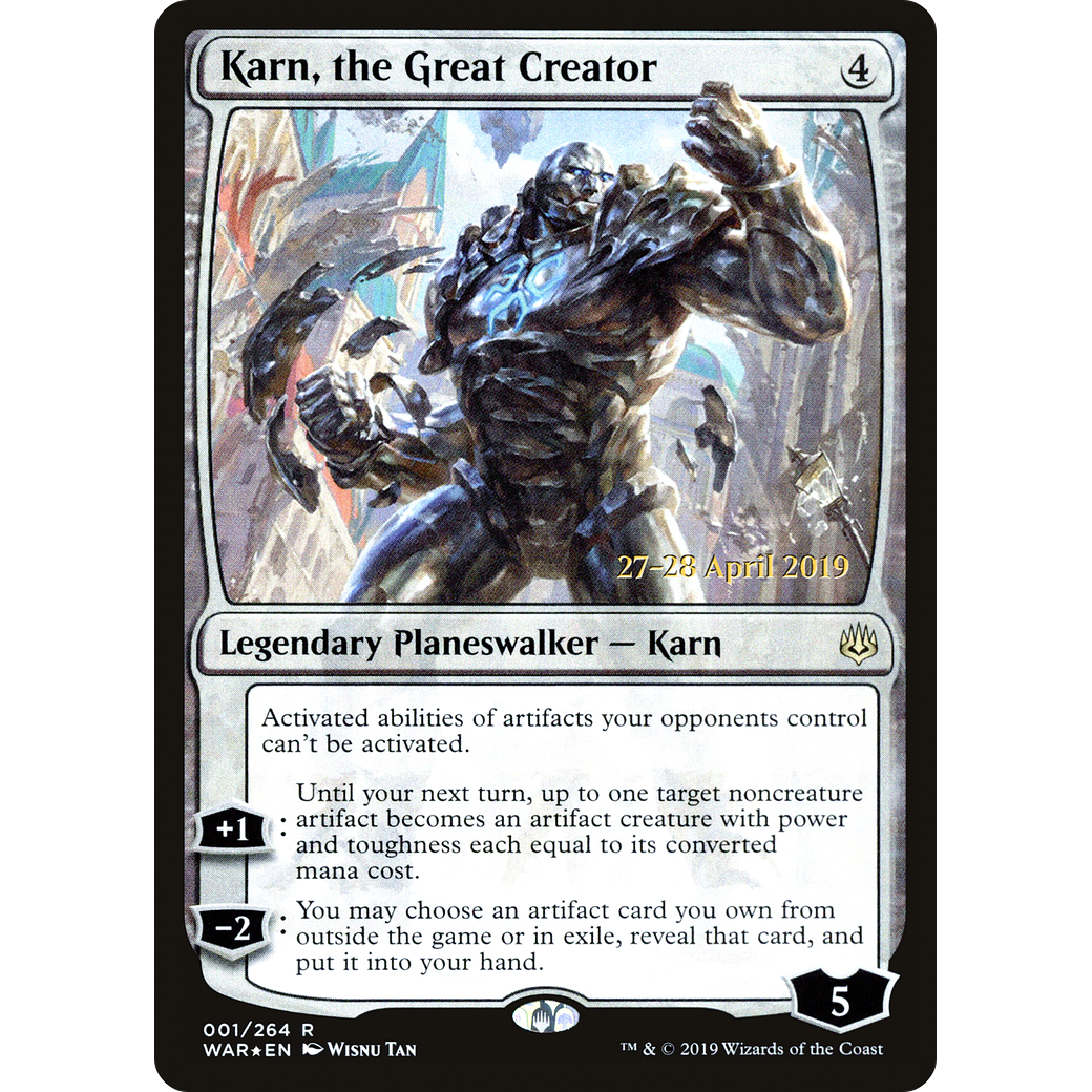 Karn, the Great Creator (PRE-001) - War of the Spark Promos Foil