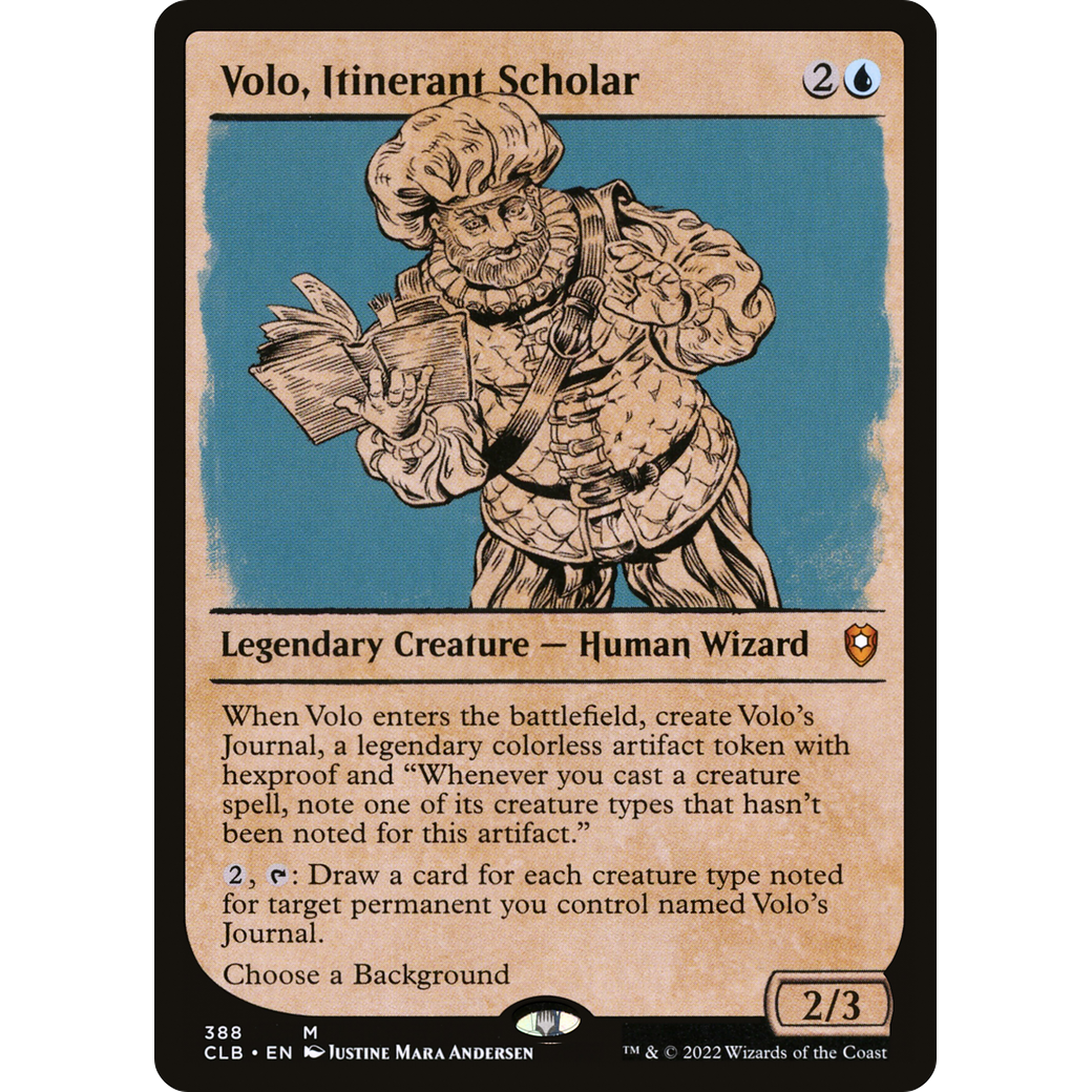 Volo, Itinerant Scholar (CLB-388) - Commander Legends: Battle for Baldur's Gate: (Showcase)