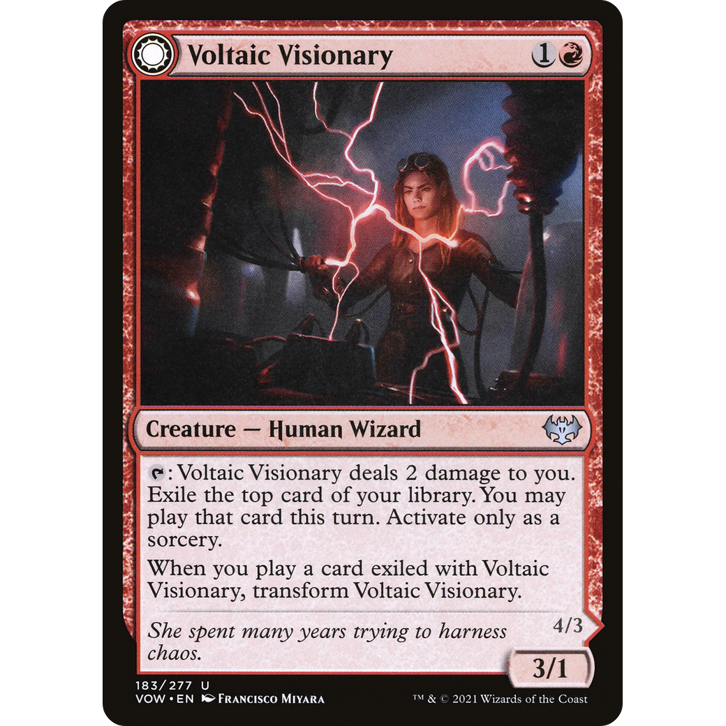 Voltaic Visionary (VOW-183) - Innistrad: Crimson Vow: (Double Faced Transform) Foil