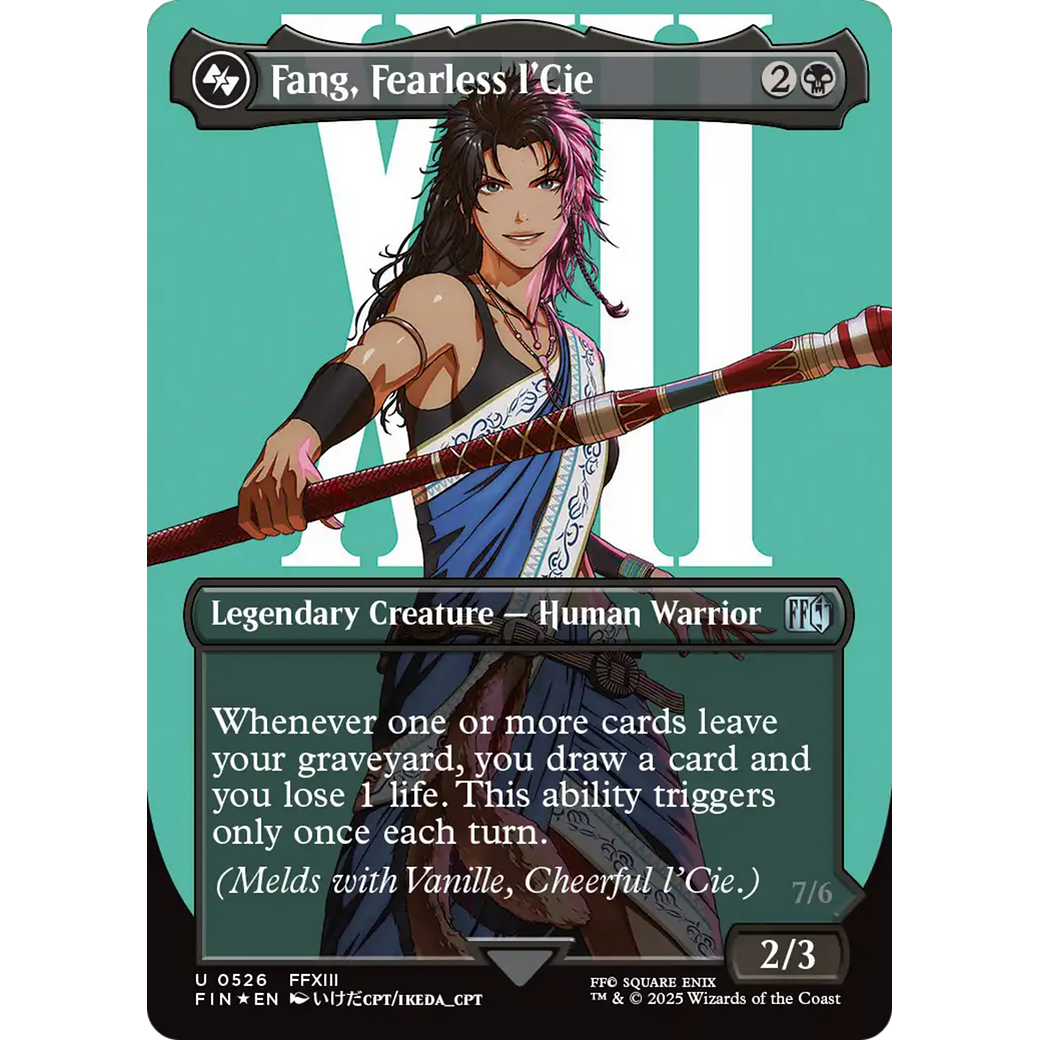 Fang, Fearless l'Cie (Borderless) (Surge Foil) (FIN-526) - FINAL FANTASY (Borderless) Foil