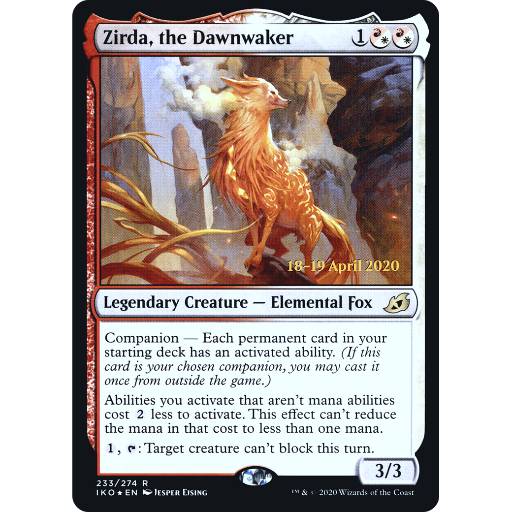 Zirda, the Dawnwaker (PRE-233) - Ikoria: Lair of Behemoths Promos: (companion) Foil