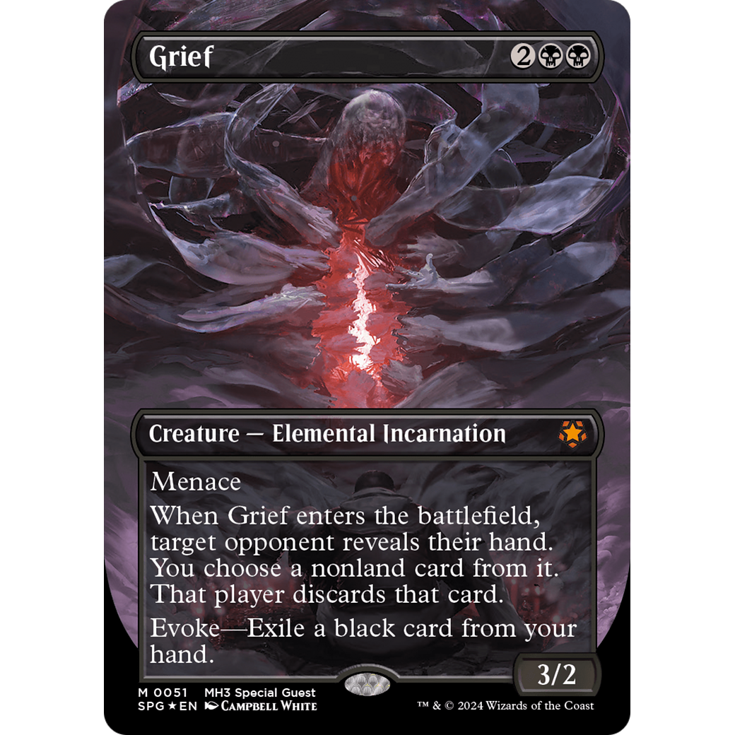 Grief (Borderless) (Textured Foil) (SPG-051) - Special Guests (Borderless) Foil