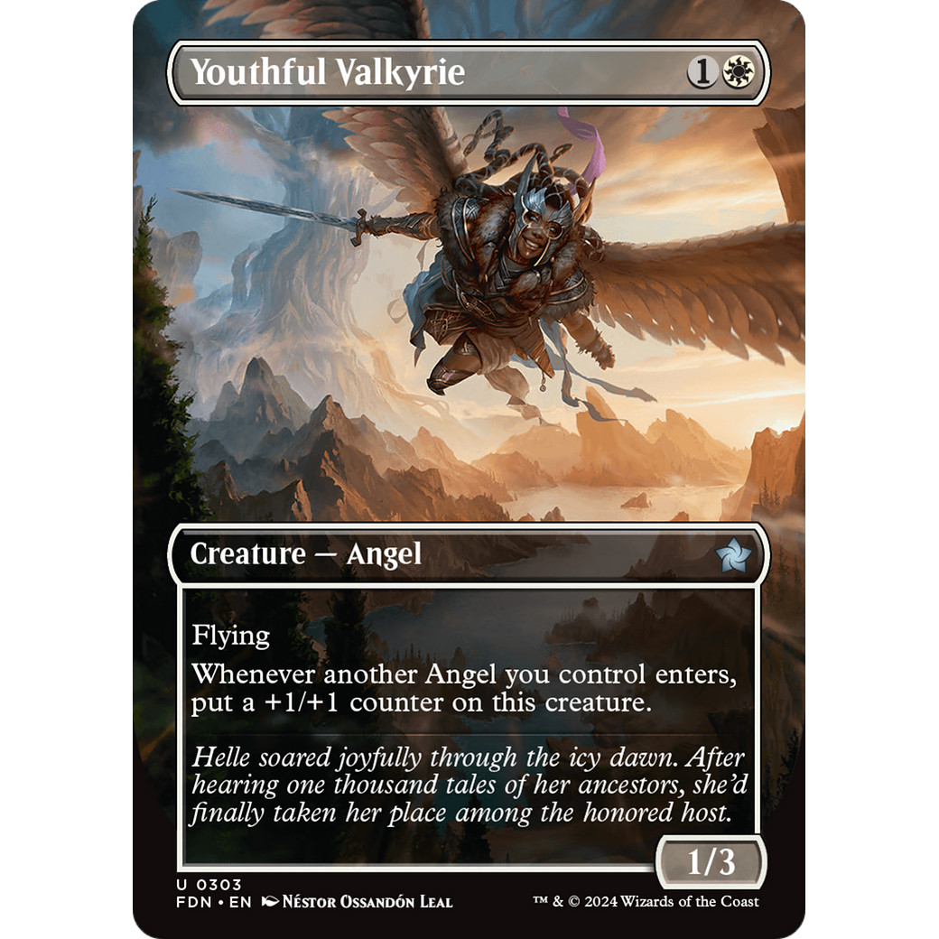 Youthful Valkyrie (FDN-303) - Foundations (Borderless) Foil