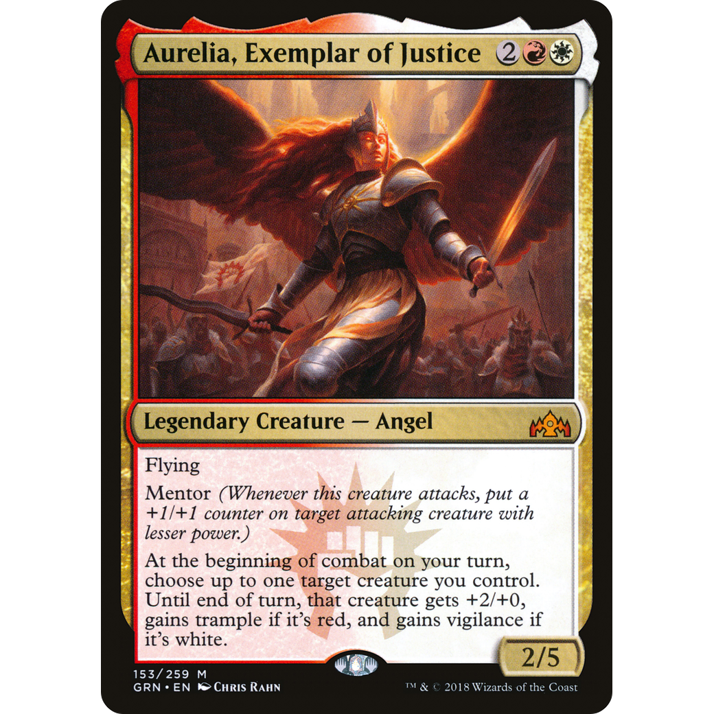 Aurelia, Exemplar of Justice (GRN-153) - Guilds of Ravnica Foil