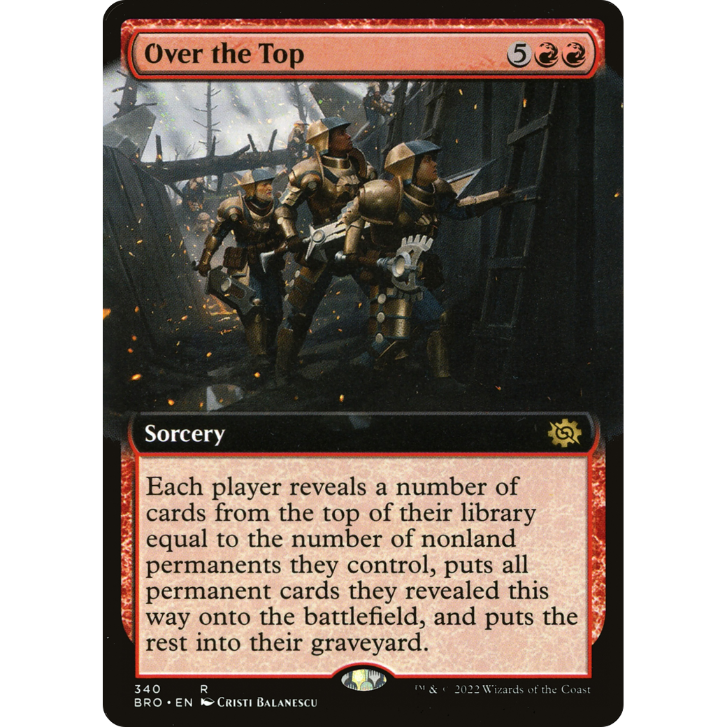 Over the Top (Extended Art) (BRO-340) - The Brothers' War: (Extended Art)