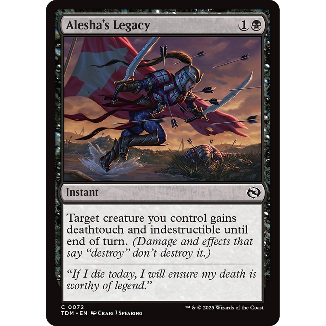 Alesha's Legacy (TDM-072) - Tarkir: Dragonstorm Foil
