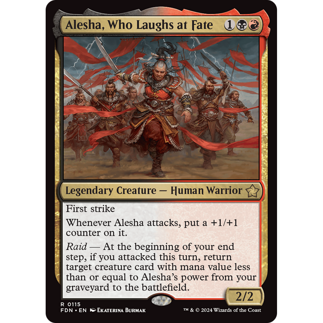 Alesha, Who Laughs at Fate (FDN-115) - Foundations Foil
