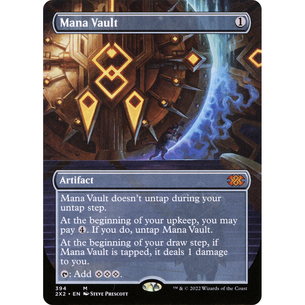 Mana Vault (Borderless) (2X2-394) - Double Masters 2022 (Borderless) Foil