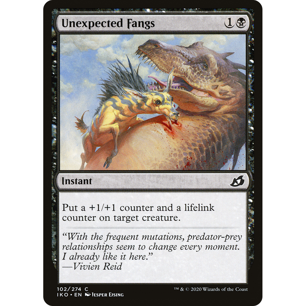 Unexpected Fangs (IKO-102) - Ikoria: Lair of Behemoths Foil