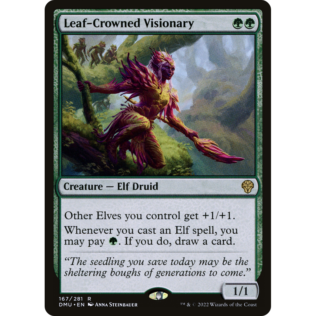 Leaf-Crowned Visionary (DMU-167) - Dominaria United