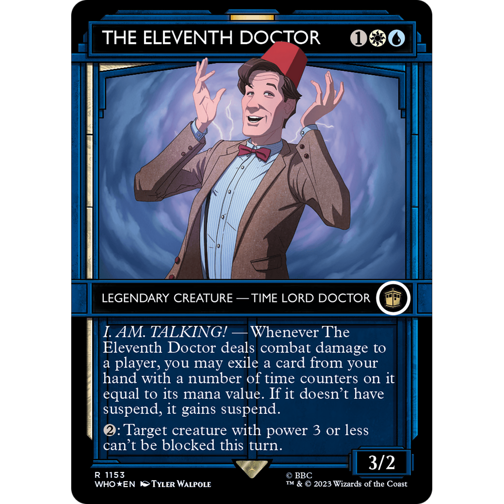 The Eleventh Doctor (Showcase) (Surge Foil) (WHO-1153) - Doctor Who: (Showcase) (Borderless) Foil