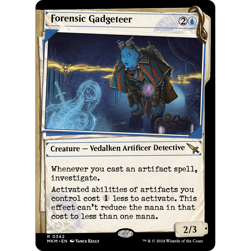 Forensic Gadgeteer (MKM-342) - Murders at Karlov Manor: (Showcase) Foil