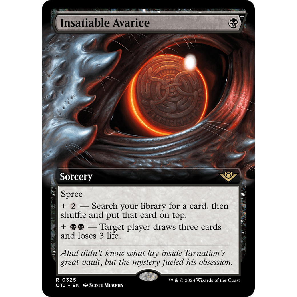 Insatiable Avarice (OTJ-325) - Outlaws of Thunder Junction: (Extended Art, spree) Foil