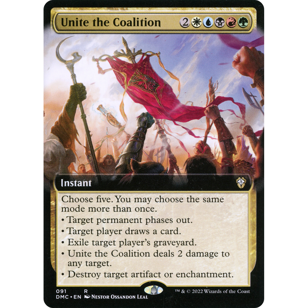 Unite the Coalition (Extended Art) (DMC-091) - Dominaria United Commander: (Extended Art)