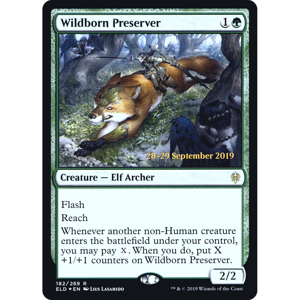 Wildborn Preserver (PRE-182) - Throne of Eldraine Promos Foil