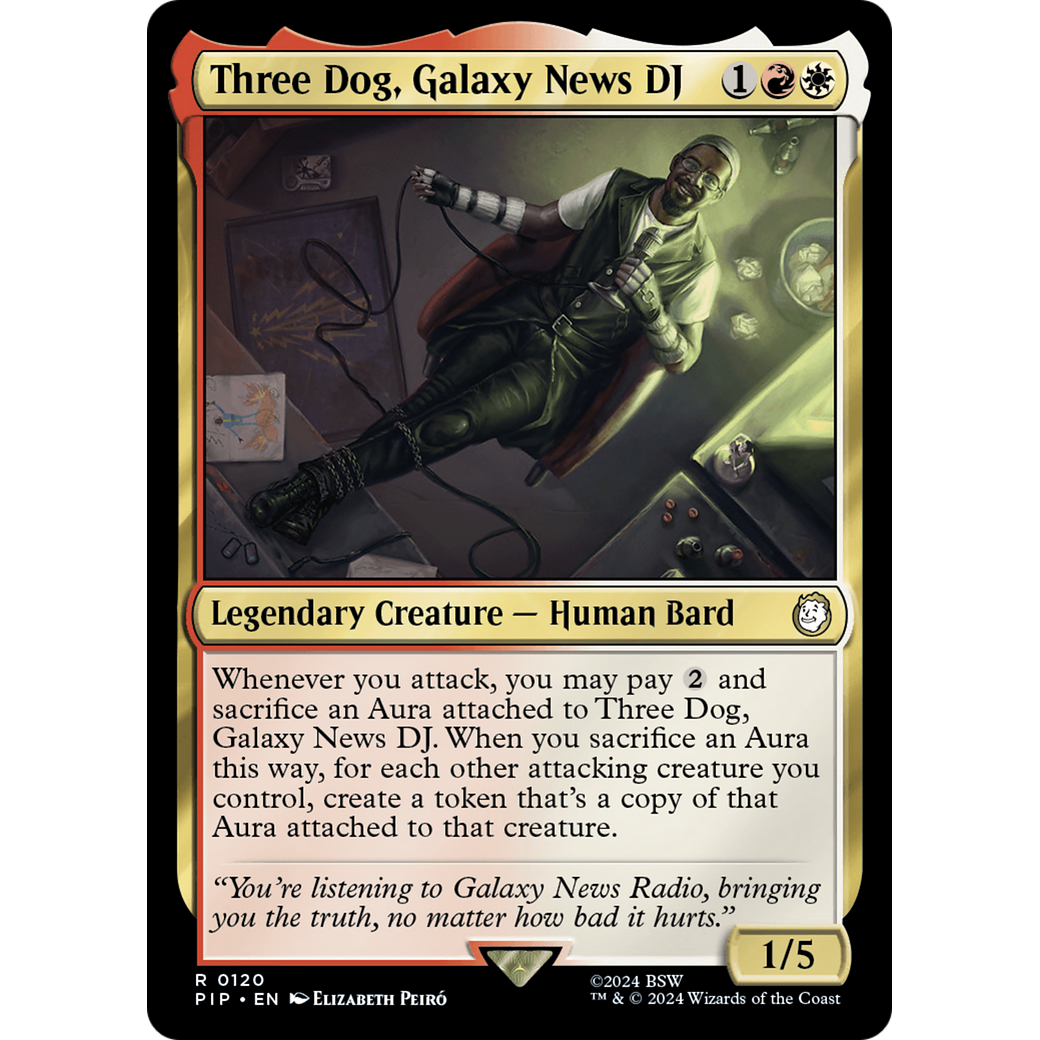 Three Dog, Galaxy News DJ (PIP-120) - Fallout Foil