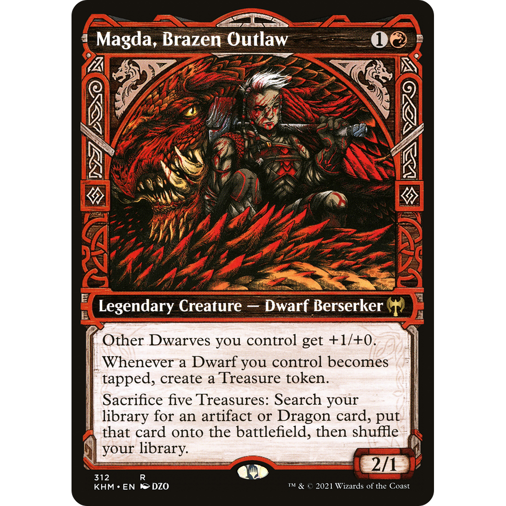 Magda, Brazen Outlaw (Showcase) (KHM-312) - Kaldheim: (Showcase) Foil