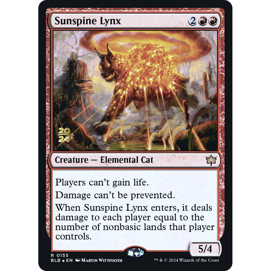 Sunspine Lynx (PRE-155S) - Bloomburrow Promos Foil