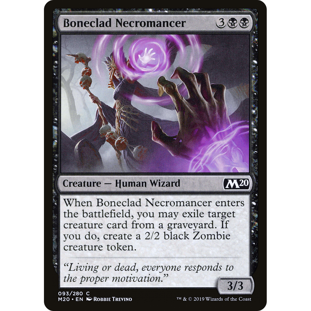 Boneclad Necromancer (M20-093) - Core Set 2020 Foil