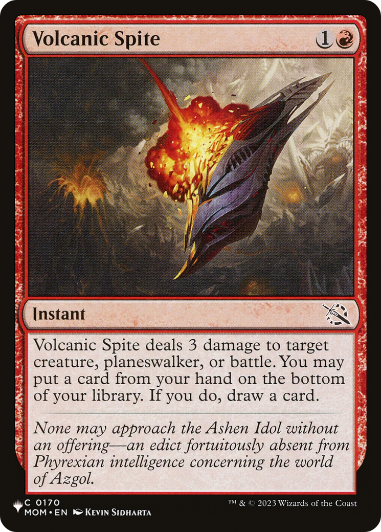 Volcanic Spite (LIST-0170) - The List