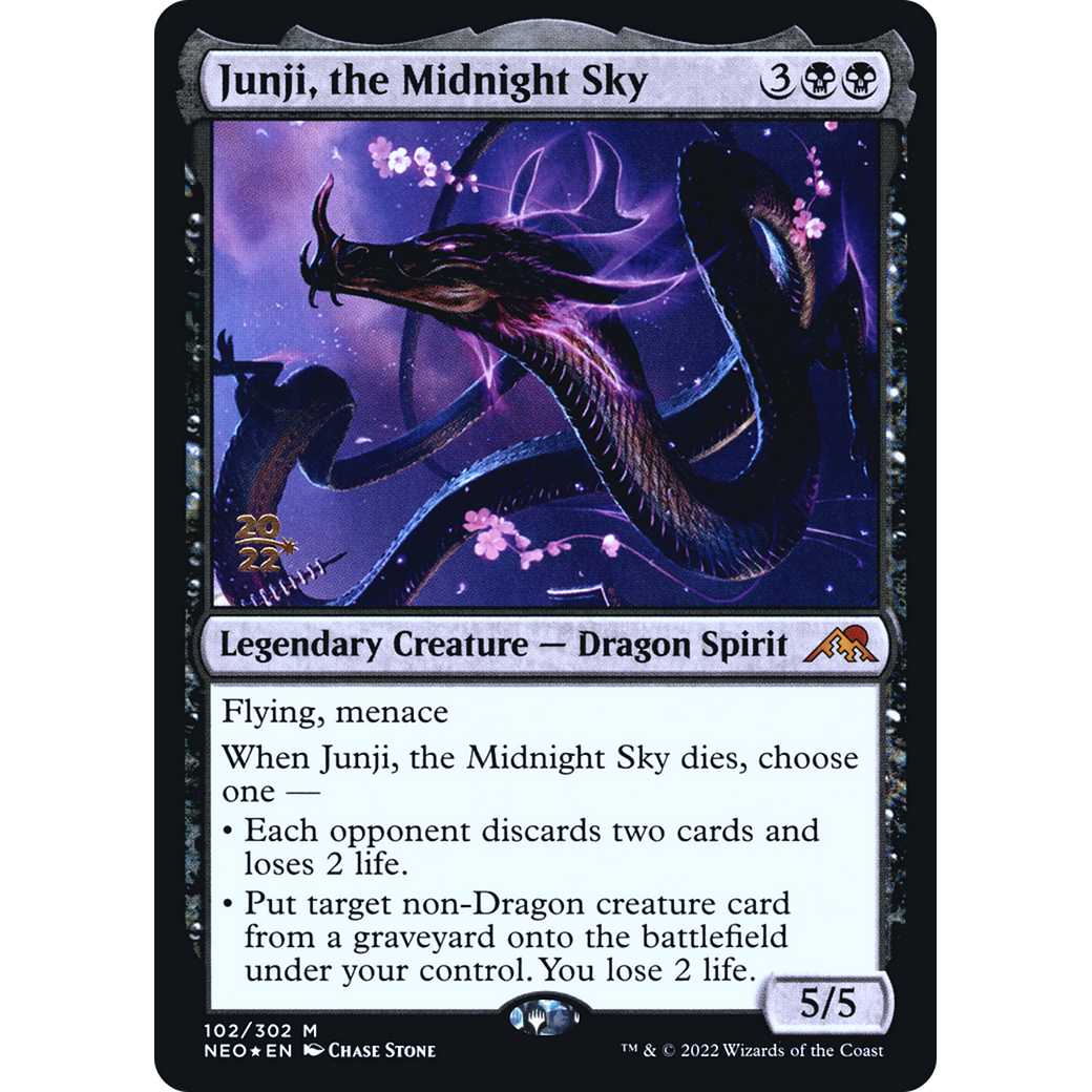 Junji, the Midnight Sky (PRE-102S) - Kamigawa: Neon Dynasty Promos Foil