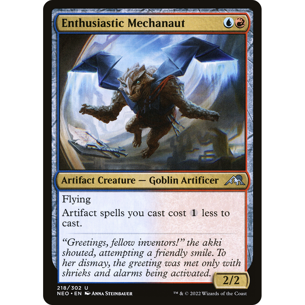 Enthusiastic Mechanaut (NEO-218) - Kamigawa: Neon Dynasty Foil