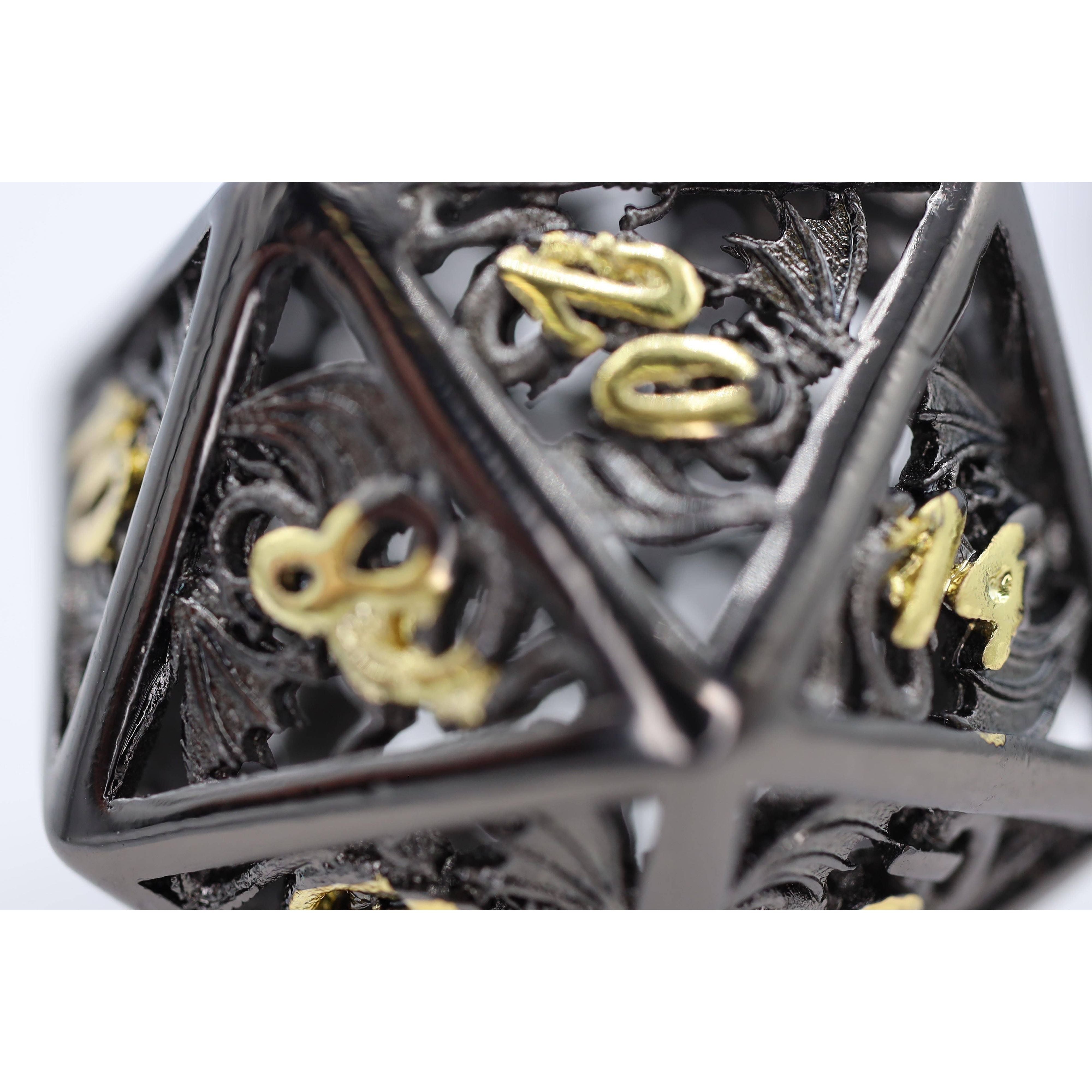 Dragon Essence: Night - Hollow Metal RPG Dice Set
