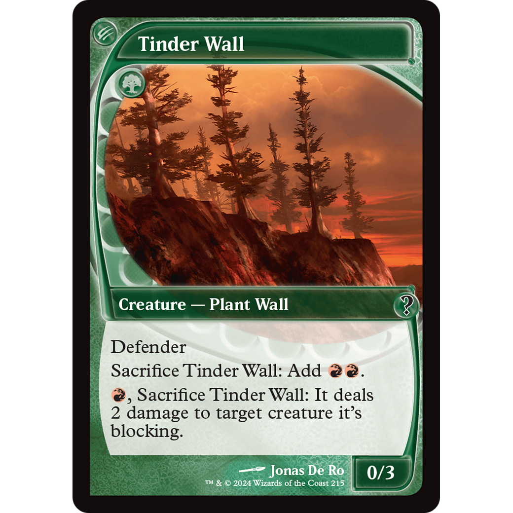 Tinder Wall (Future Sight) (MB2-215) - Mystery Booster 2