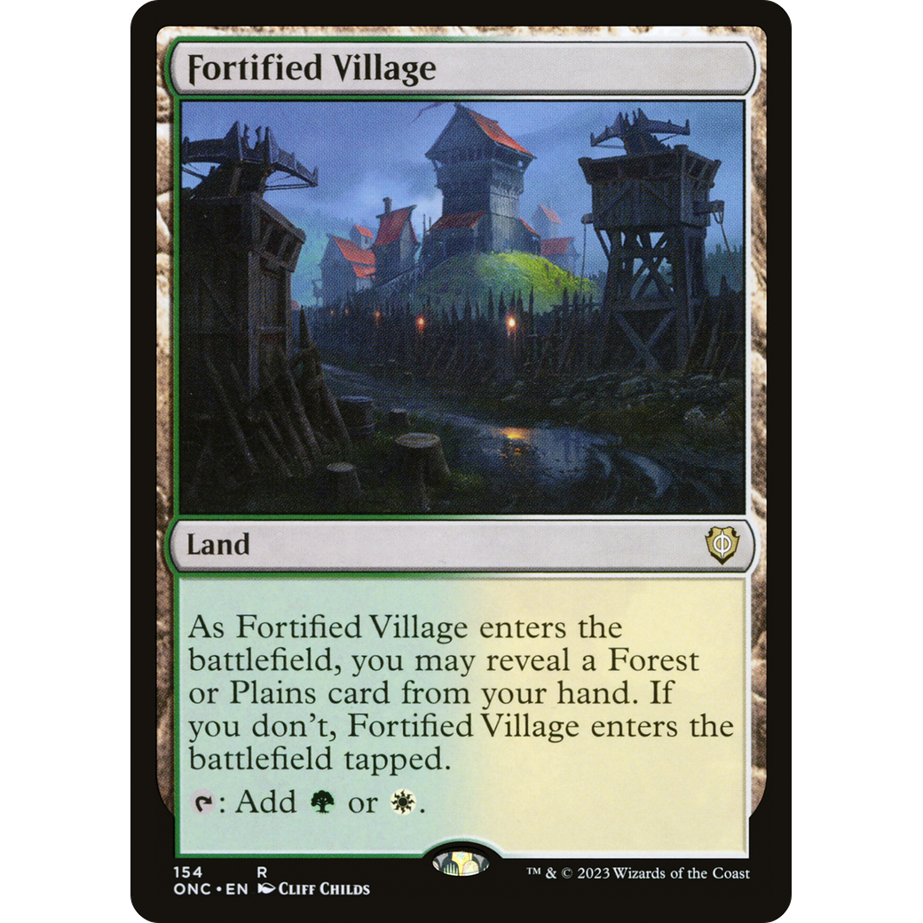 Fortified Village (ONC-154) - Phyrexia: All Will Be One Commander