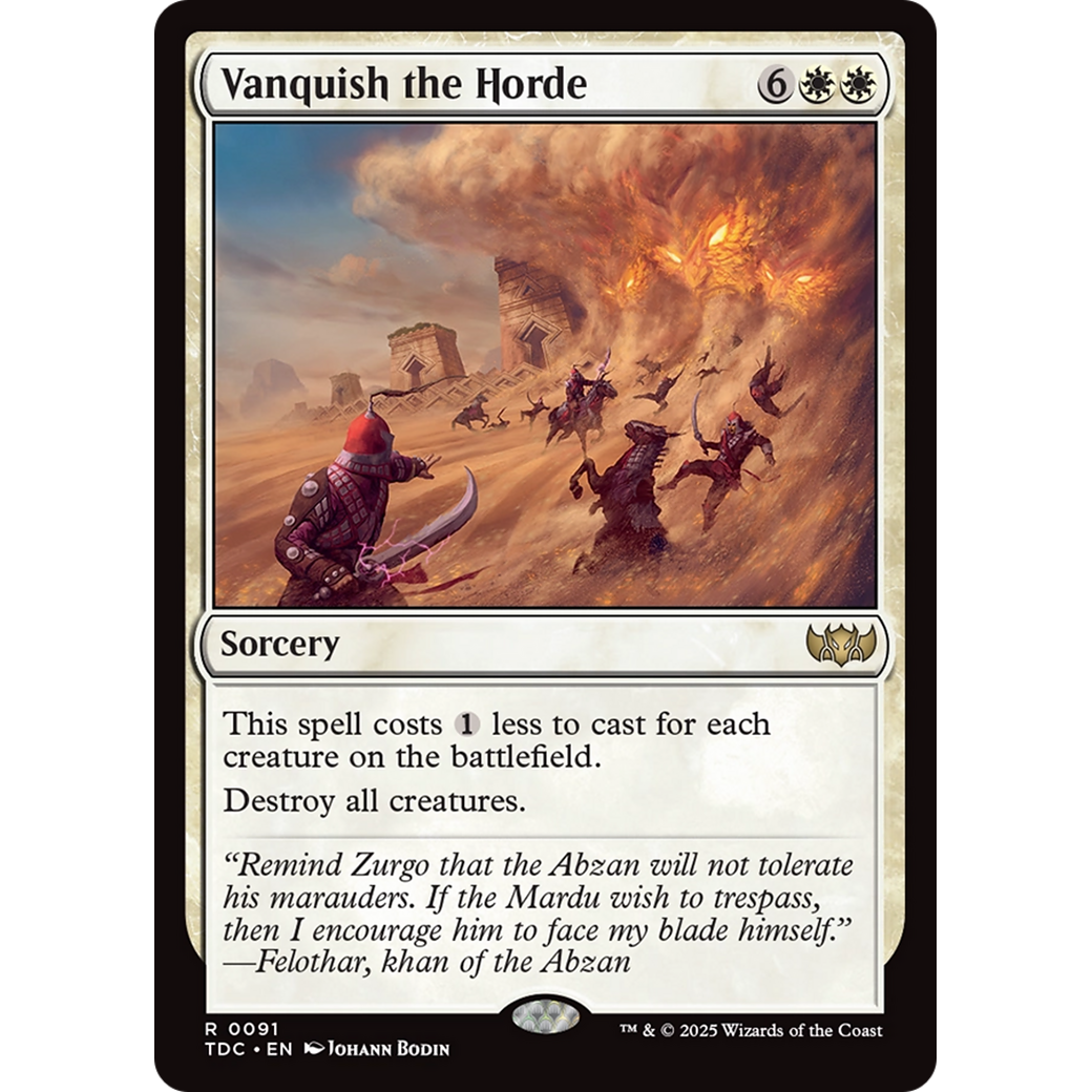 Vanquish the Horde (TDC-091) - Commander: Tarkir: Dragonstorm