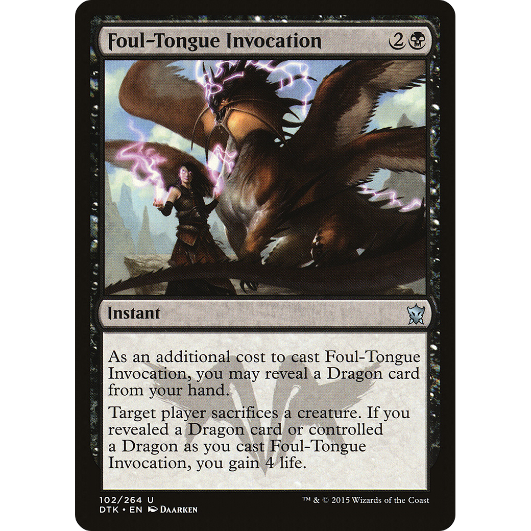 Foul-Tongue Invocation (DTK-102) - Dragons of Tarkir Foil