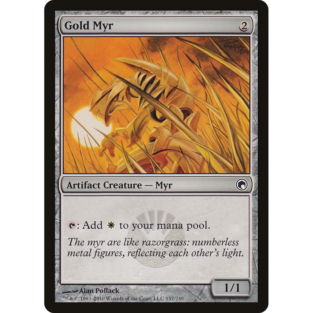 Gold Myr (SOM-157) - Scars of Mirrodin