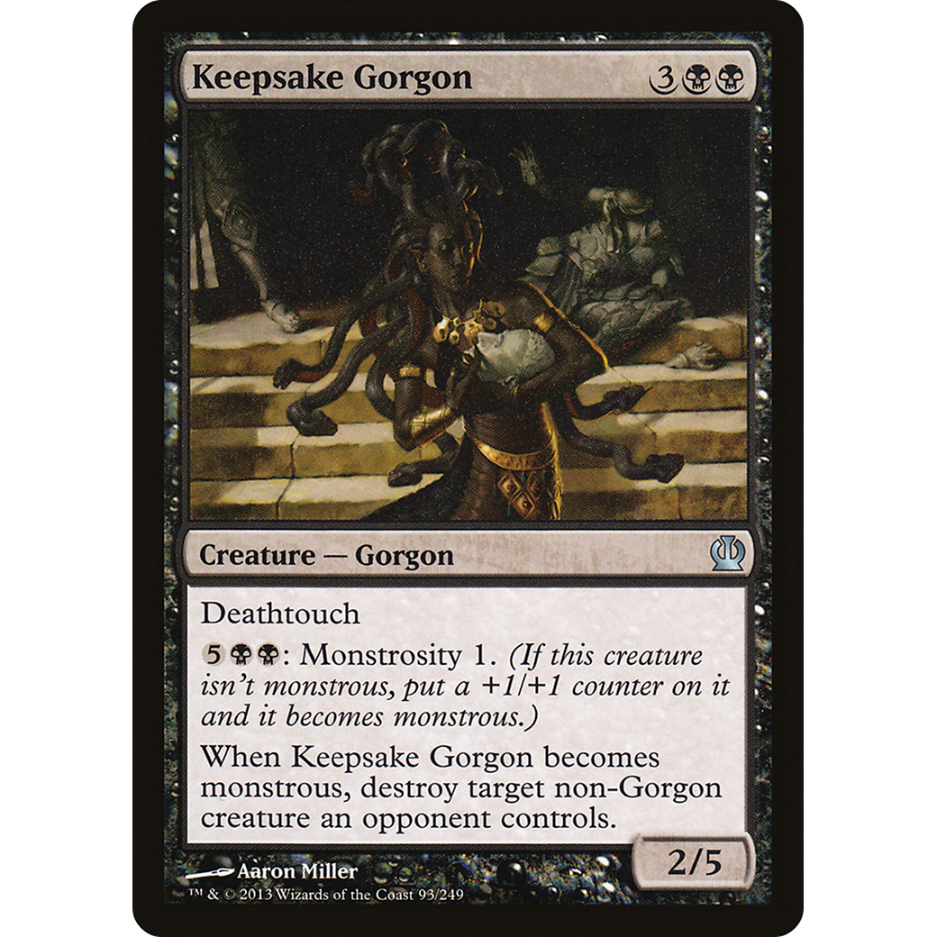 Keepsake Gorgon (THS-093) - Theros Foil