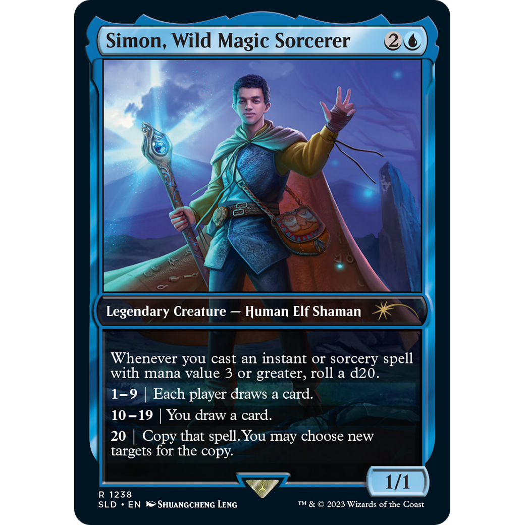 Simon, Wild Magic Sorcerer (SLD-1238) - Secret Lair Drop / Simon, Wild Magic Sorcerer