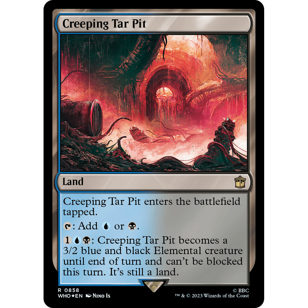 Creeping Tar Pit (Surge Foil) (WHO-858) - Doctor Who Foil