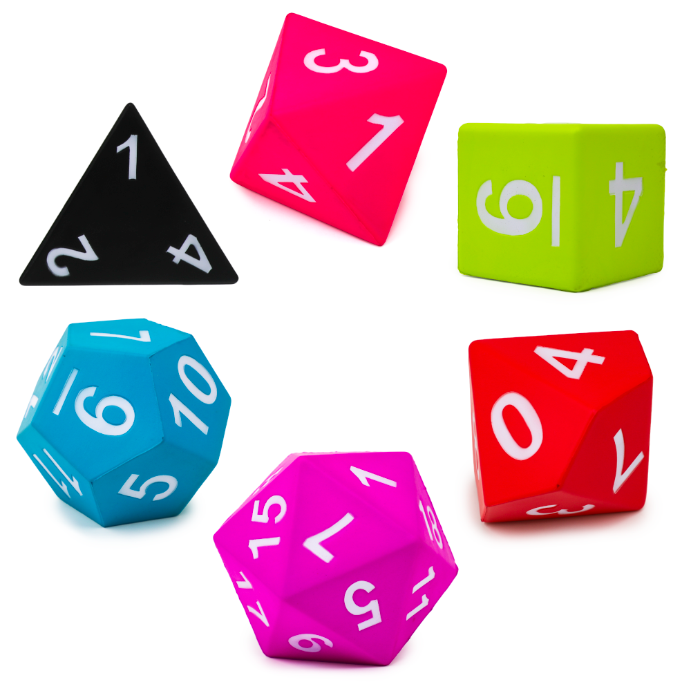 Jumbo Foam Dice Combo Set