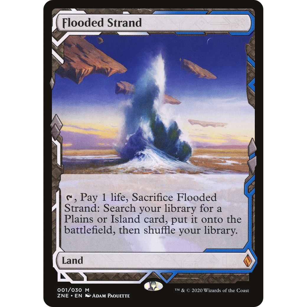 Flooded Strand (ZNE-001) - Zendikar Rising Expeditions Foil