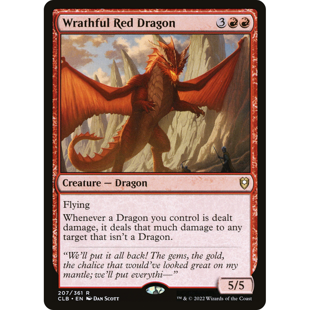 Wrathful Red Dragon (CLB-207) - Commander Legends: Battle for Baldur's Gate
