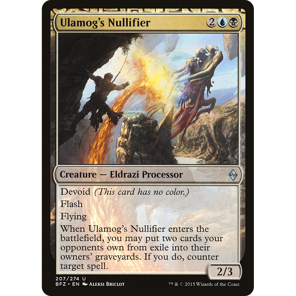Ulamog's Nullifier (BFZ-207) - Battle for Zendikar: (devoid)
