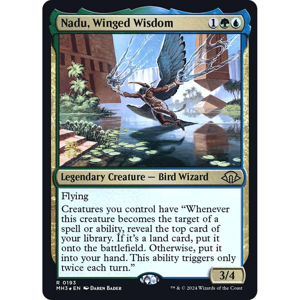 Nadu, Winged Wisdom (PRE-193S) - Modern Horizons 3 Promos Foil