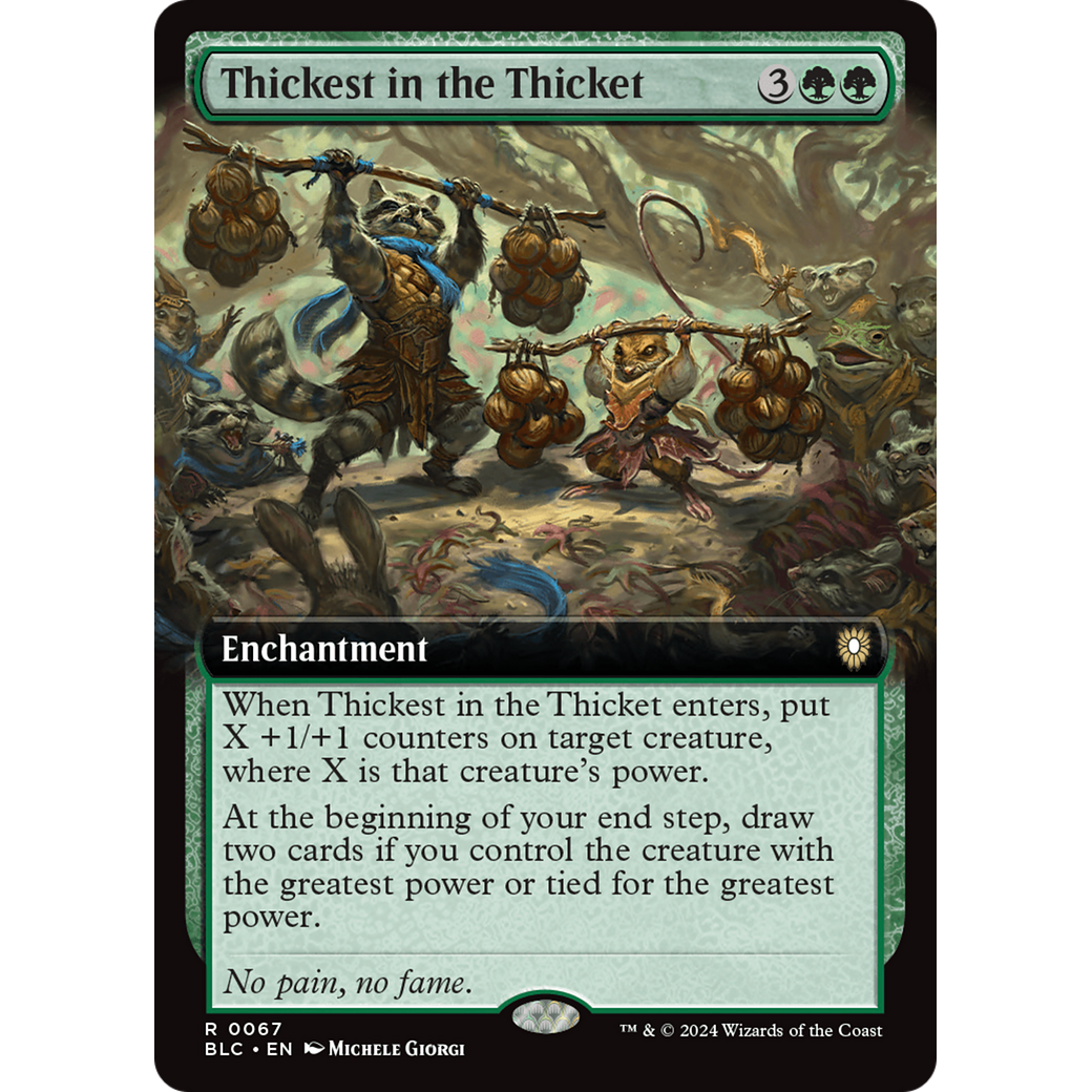 Thickest in the Thicket (BLC-067) - Bloomburrow Commander: (Extended Art)