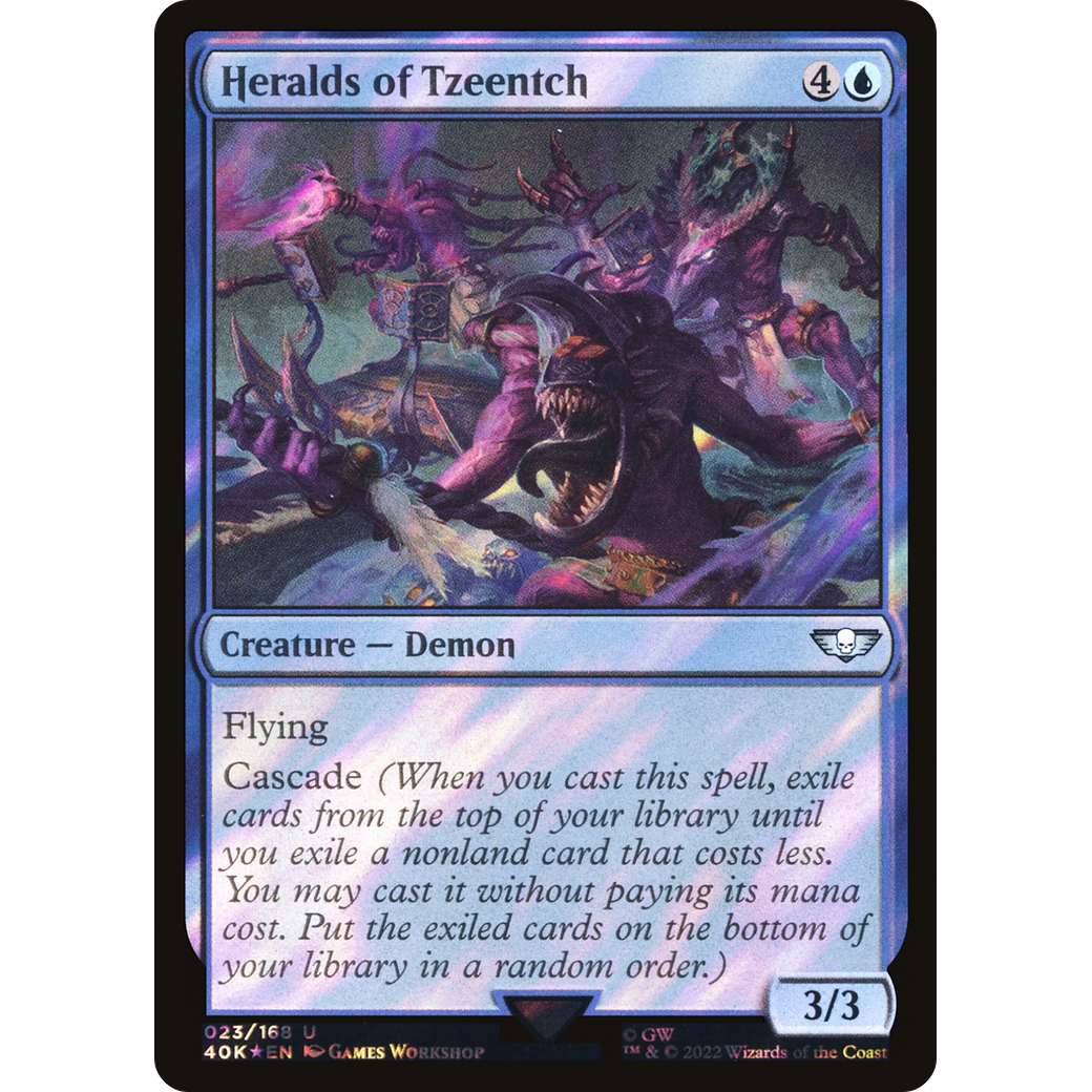 Heralds of Tzeentch (40K-023) - Warhammer 40,000 Commander Foil