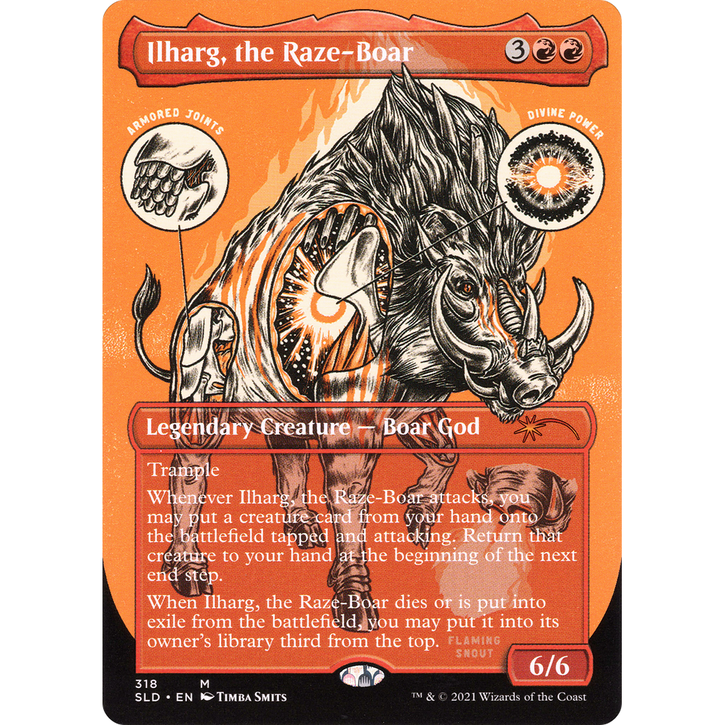 Ilharg, the Raze-Boar (SLD-318) - Secret Lair Drop (Borderless)