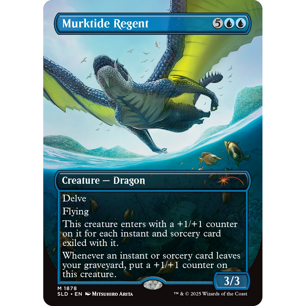Murktide Regent (SLD-1878) - Secret Lair Drop (Borderless)