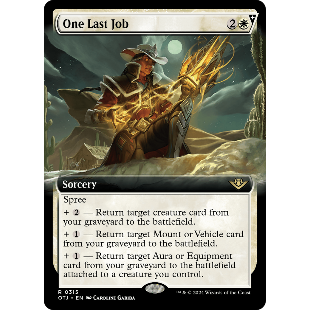 One Last Job (OTJ-315) - Outlaws of Thunder Junction: (Extended Art, spree) Foil