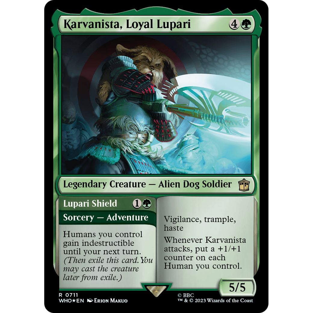 Karvanista, Loyal Lupari (Surge Foil) (WHO-711) - Doctor Who Foil